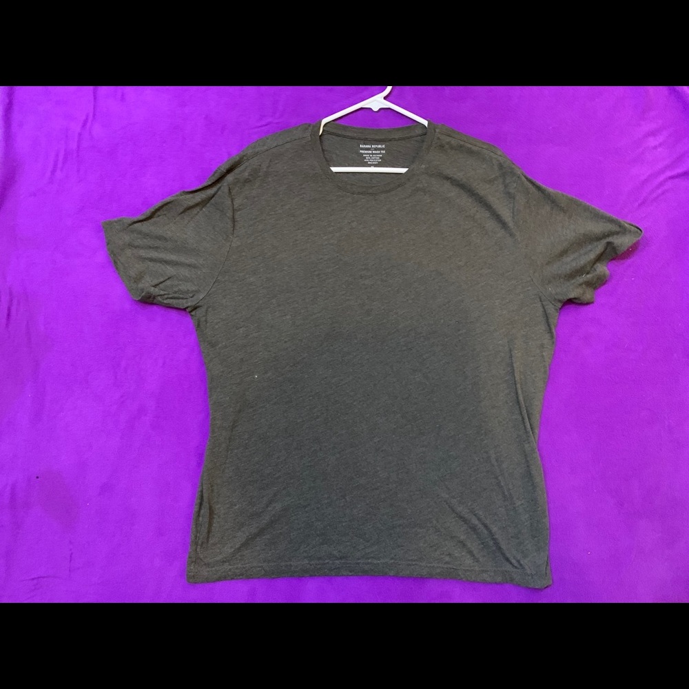 Banana Republic Blank Grey Tee XL